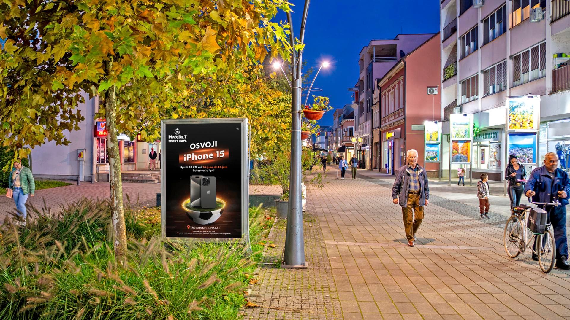 City light — Centar, šetalište, Prijedor