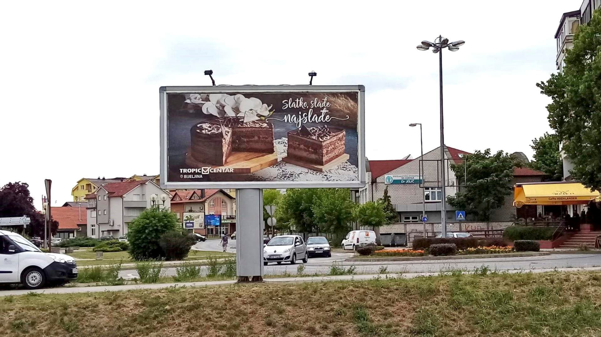 Billboard — Centar, kružni tok kod MUP-a, Bijeljina
