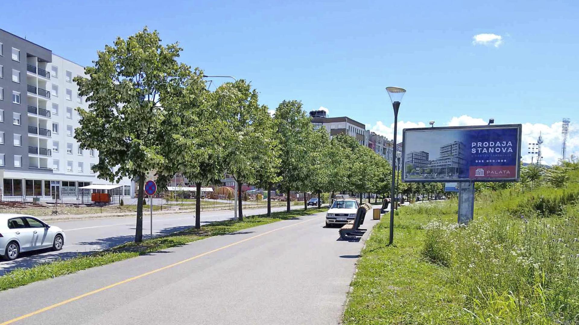 Centar, šetalište, Gradski stadion, prema Addiko banci