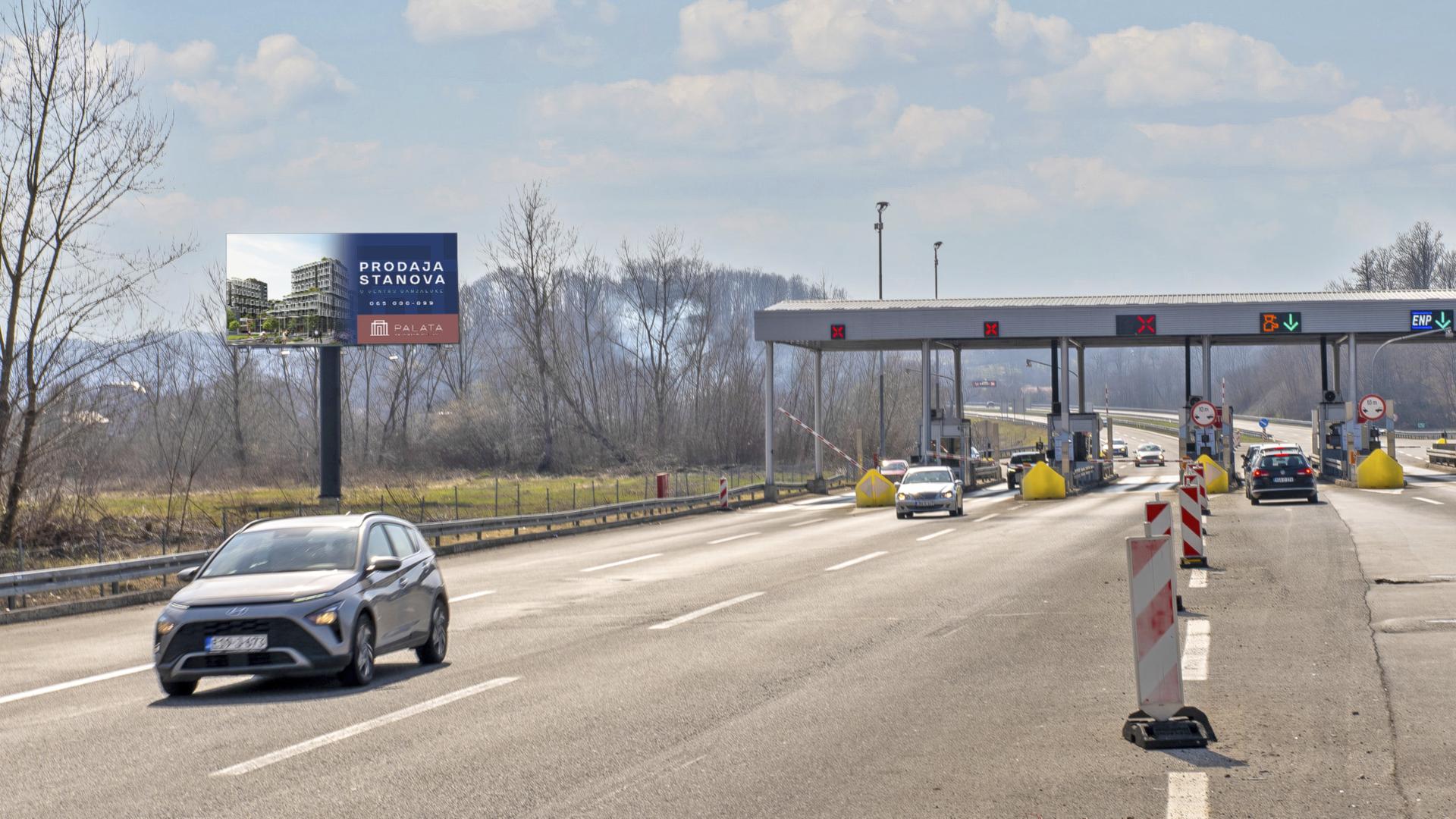 Autoput (E661), naplatne kućice Jakupovci, ulaz u Banjaluku