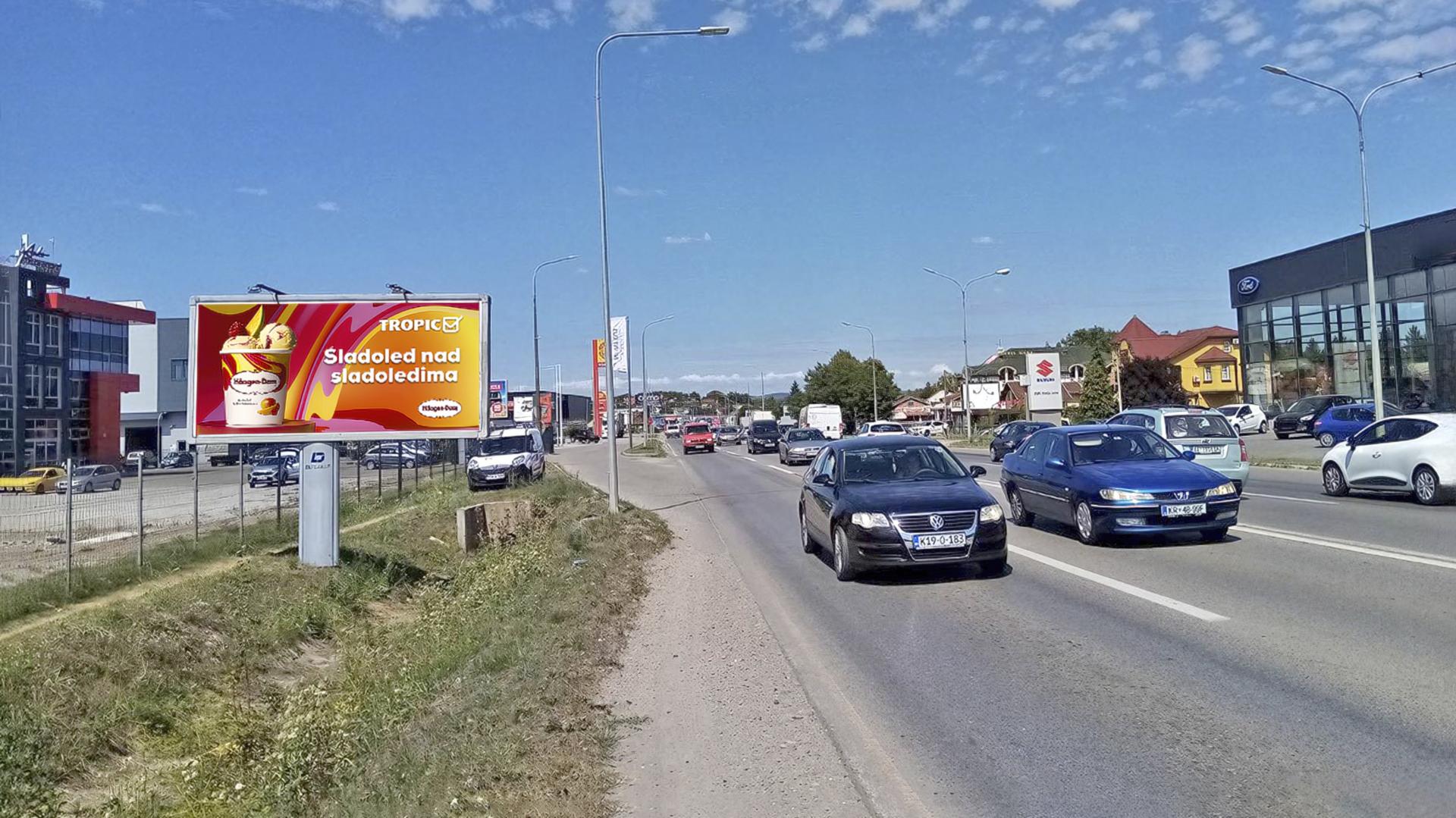 Zapadni tranzit, kod Auto Milovanović, prema Laktašima