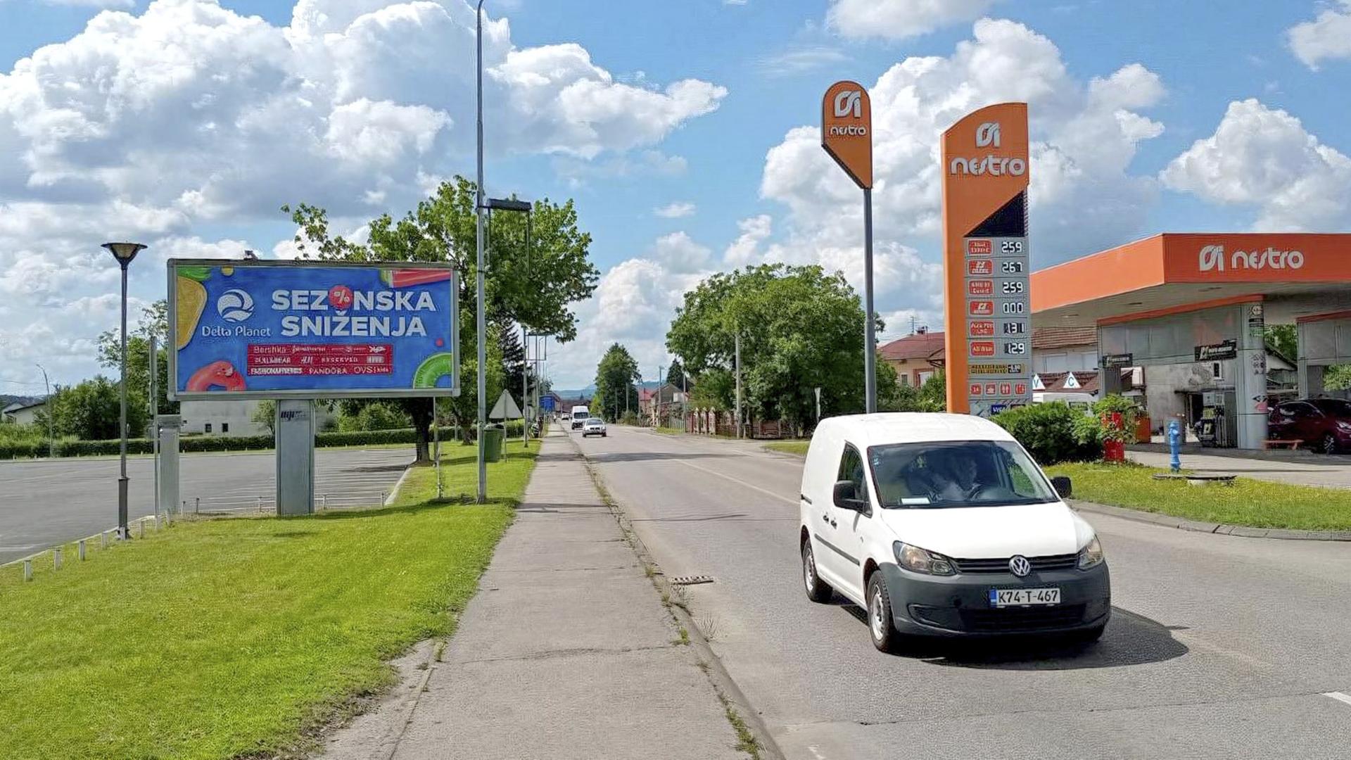 Centar, prekoputa BP NESTRO, izlaz iz grada