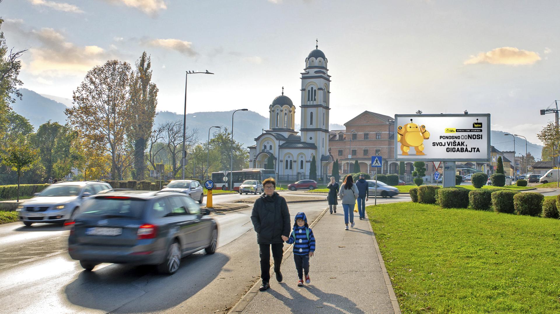 Gradski most, kružni tok kod tvrđave Kastel