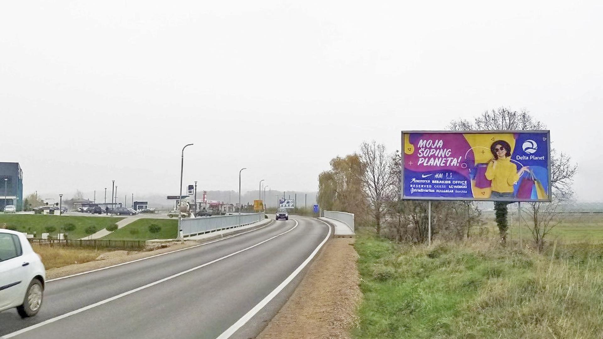 Magistralni put (M16.1), kod TC Fortuna City, prema Derventi