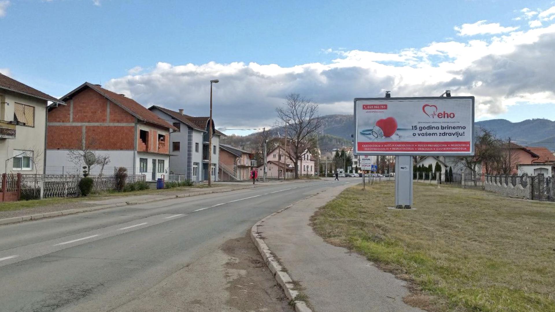 Magistralni put (M4), Kotor Varoš, ulaz u grad prema centru